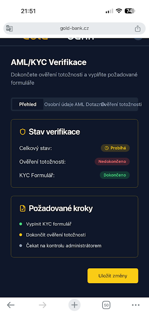 gold bank CZ Screenshot 0