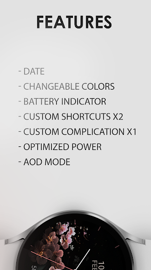 Spring bloom analog watch face Screenshot 3