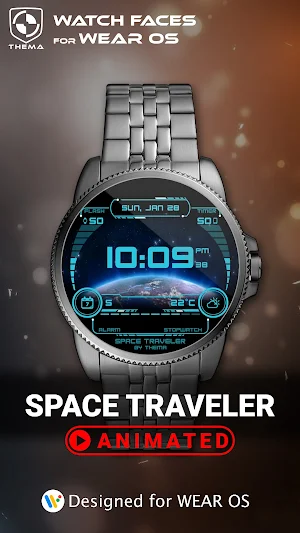 Space Traveler Watch Face Screenshot 0