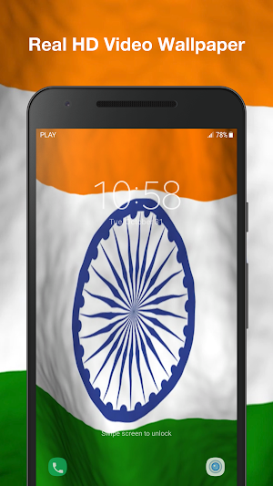3D India Flag Live Wallpaper Screenshot 2