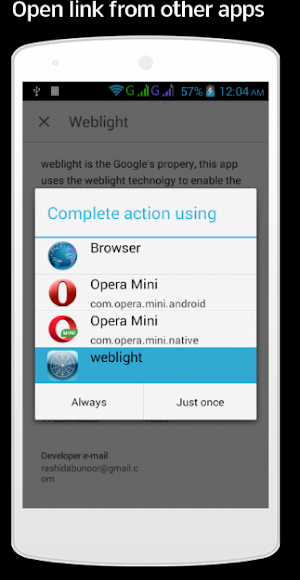Weblight, Open Web Pages Faster Screenshot 1
