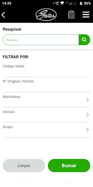Catálogo Agrícola Gates Screenshot 1