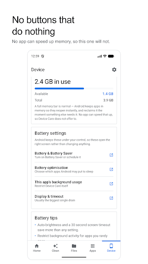 Device care Screenshot 3