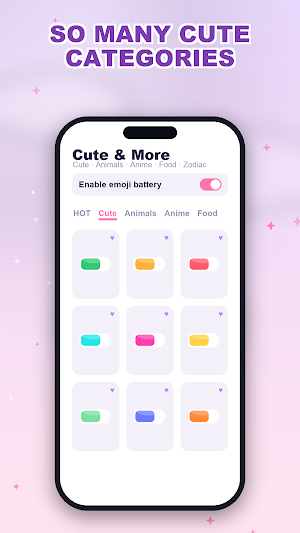 Emoji Battery: Cute Icons Screenshot 3