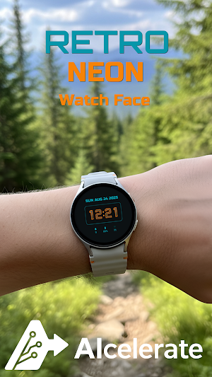 RETRO NEON Watch Face Screenshot 0