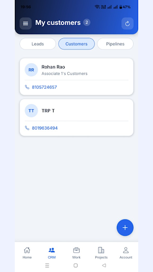 CRM app - Associate Screenshot 1
