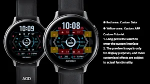 Blue Linear ZKin Watch Face Screenshot 3
