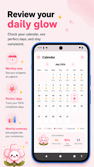 Glow Ritual: Self Care Tracker Screenshot 3