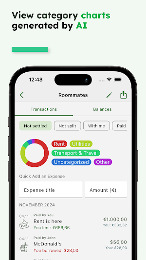 Wesplit: split bill, expenses Screenshot 1