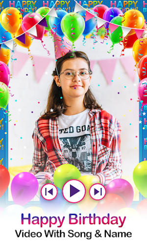 Birthday Video Maker - Birthday Song With Name Screenshot 0