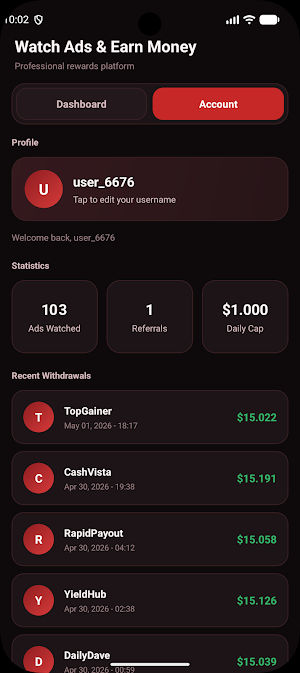 Watch Ads & Earn Money Screenshot 0