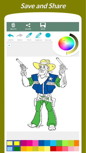 Cowboy Coloring Book Screenshot 1