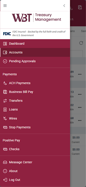 Wilson Bank & Trust Treasury Screenshot 1