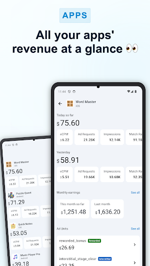 AdMonitor: Dashboard for AdMob Screenshot 1