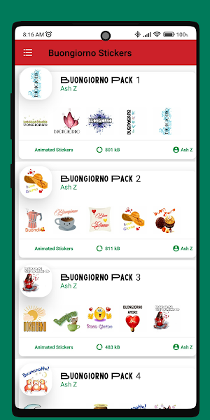 Buongiorno Stickers WhaSticker Screenshot 2