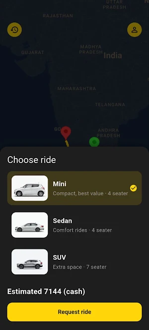 MyTownCabs Screenshot 2