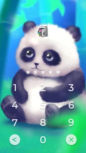 AppLock Live Theme Panda – Paid Theme Screenshot 1