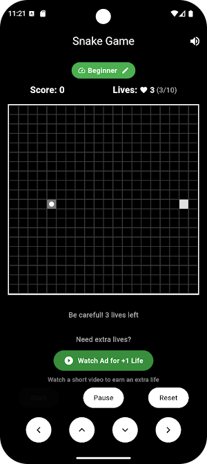Snake Game Screenshot 1