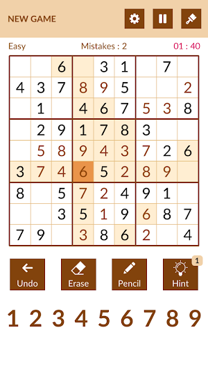 Classic Sudoku Puzzle Game Screenshot 0
