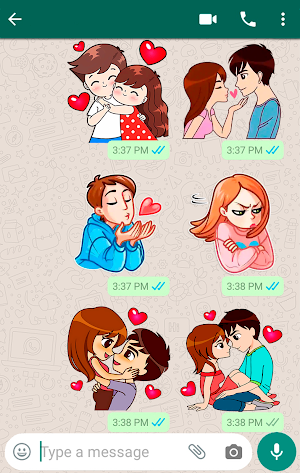 Romantic Love Story Stickers Screenshot 0