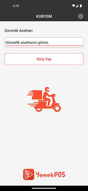 YemekPOS Kuryem Screenshot 0