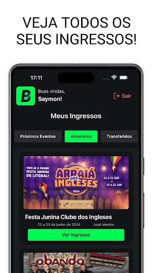 BlackPass - Eventos e Shows Screenshot 2