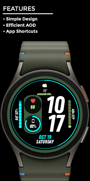 Nighty Digital 44 - watch face Screenshot 1