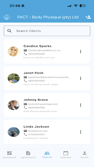 PACT APP Screenshot 2