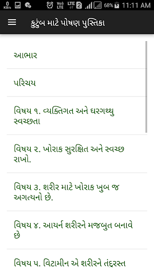 Nutrition Gujarati HealthPhone Screenshot 1