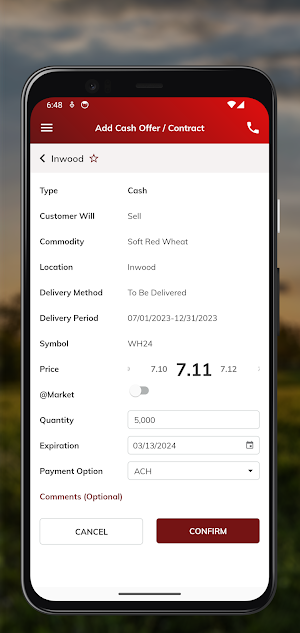 Wanstead Grain Bids Screenshot 3