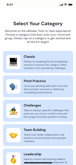 Truth or Dare for Startups Screenshot 1