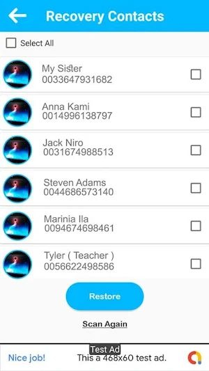 contacts backup and restore contact Screenshot 3