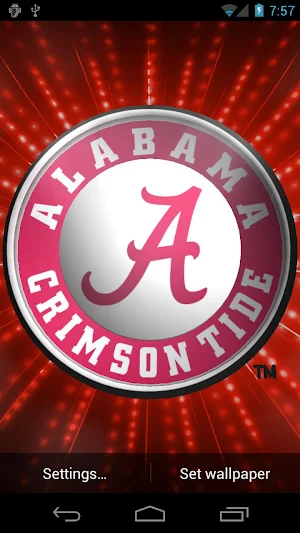 Alabama Crimson Tide LWP &Tone Screenshot 2