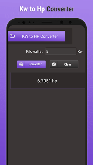 Kw to HP : Hp to Kw Converter Screenshot 1