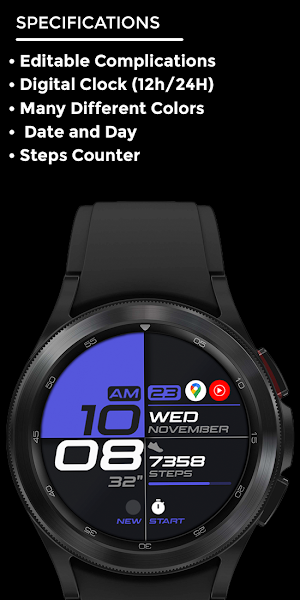 Nighty Digital 04 - watch face Screenshot 3
