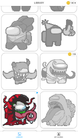 Impostor Pixel Art Coloring Screenshot 3