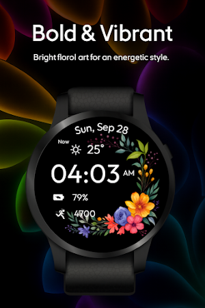 Colorful Floral WatchFace Screenshot 0