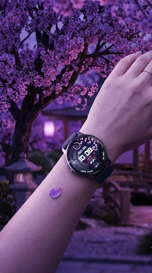 Sakura JT10 Wear OS Watch Face Screenshot 2