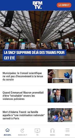 BFMTV - Actualités France et monde & alertes info Screenshot 0