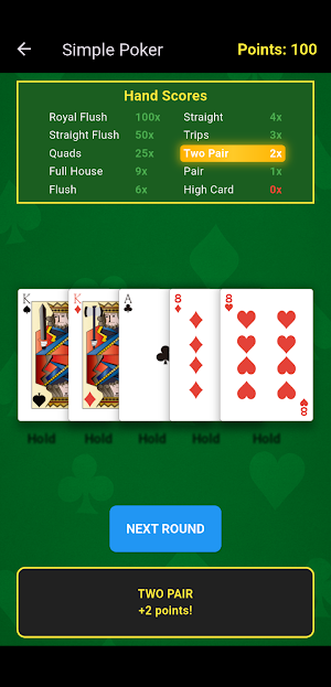 Simple Poker (Five-card draw) Screenshot 3
