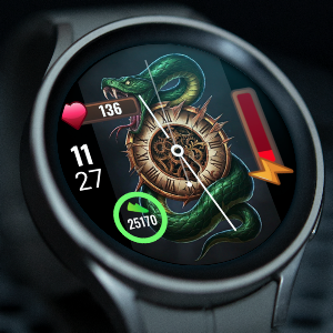 A096 Snake Hybrid Watchface Screenshot 0