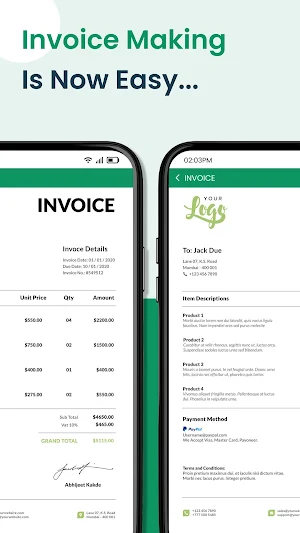 Invoice Maker, Estimate Bill Screenshot 0