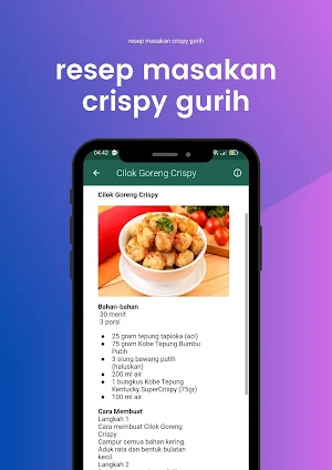resep masakan crispy gurih Screenshot 0