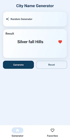 City Names Generator Screenshot 1