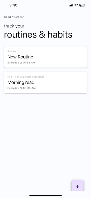 Routine & Habits Tracker Screenshot 1