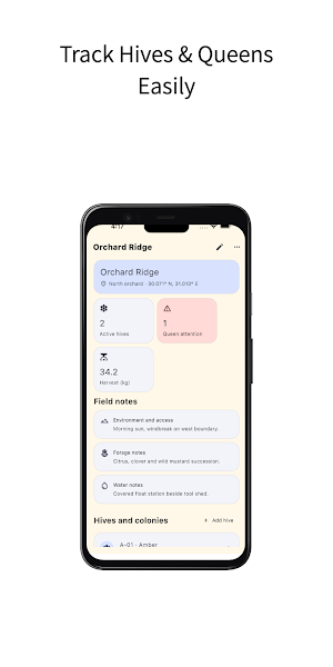 HiveLedger: Apiary Log Screenshot 1