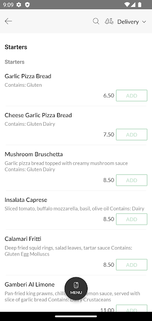 Gatto Rosso Restaurant Screenshot 1