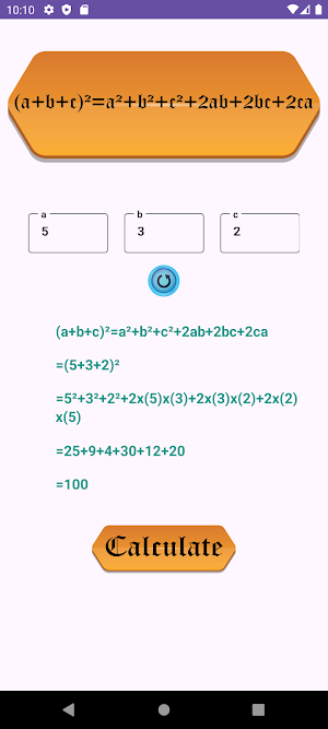 Algebra calculator Pro Screenshot 2