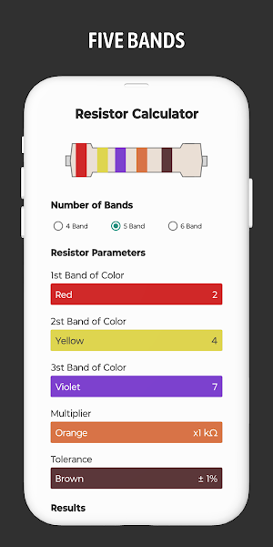 Resistor Color Code Calculator Screenshot 2