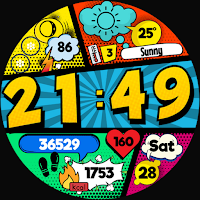 Comic Cool Digital Watch Face
